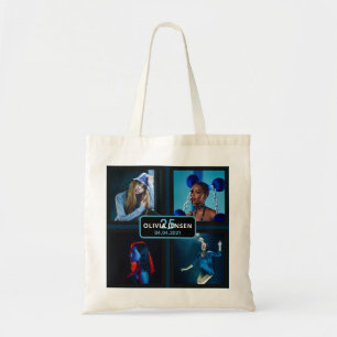 25th birthday photo collage woman  tote bag