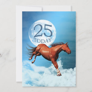 25th birthday Spirit horse party invitation