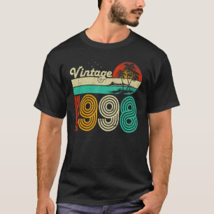 25th Birthday Vintage 1998 25 Year Old Men Women T-Shirt
