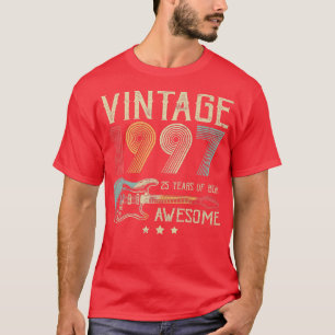 25th Birthday Womens Mens Vintage Awesome 1997 Gui T-Shirt