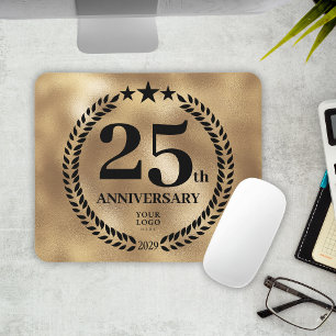 25th Business Anniversary Gold Mouse Pad