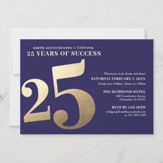 25th Business Anniversary Invitation