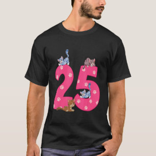 25th Cat Birthday Celebrant 25 Year Old Kitten Bda T-Shirt