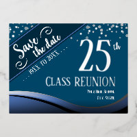 25th Class Reunion Elegant blue