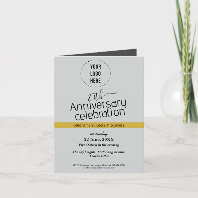 25th company anniversary celebration invitation (Front)