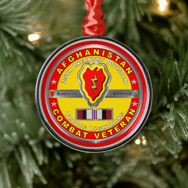 25th Infantry Division “Afghanistan Veteran” Metal Tree Decoration (Tree)