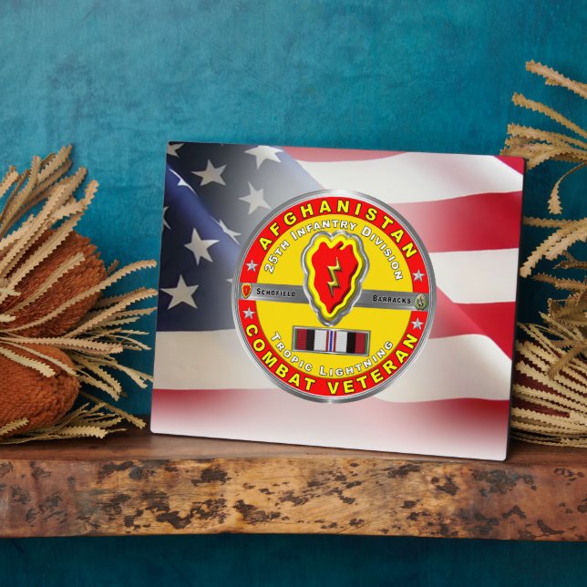 25th Infantry Division Afghanistan Veteran  Plaque (Side)