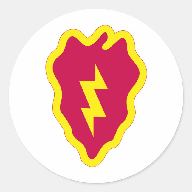25th Infantry Division Classic Round Sticker (Front)