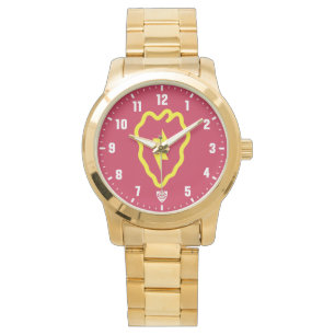 25th Infantry Division Gold Stainless Steel Watch