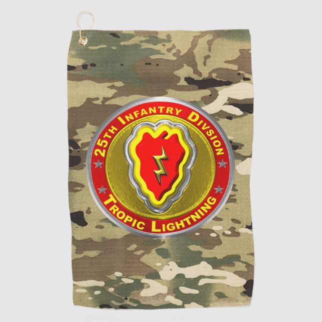 25th Infantry Division  Golf Towel (Front)