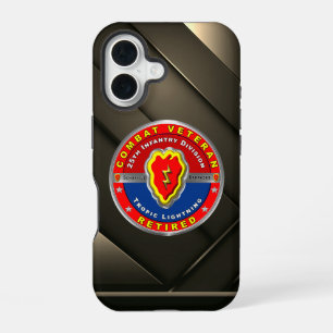 25th Infantry Division Retired Veteran iPhone 16 Case