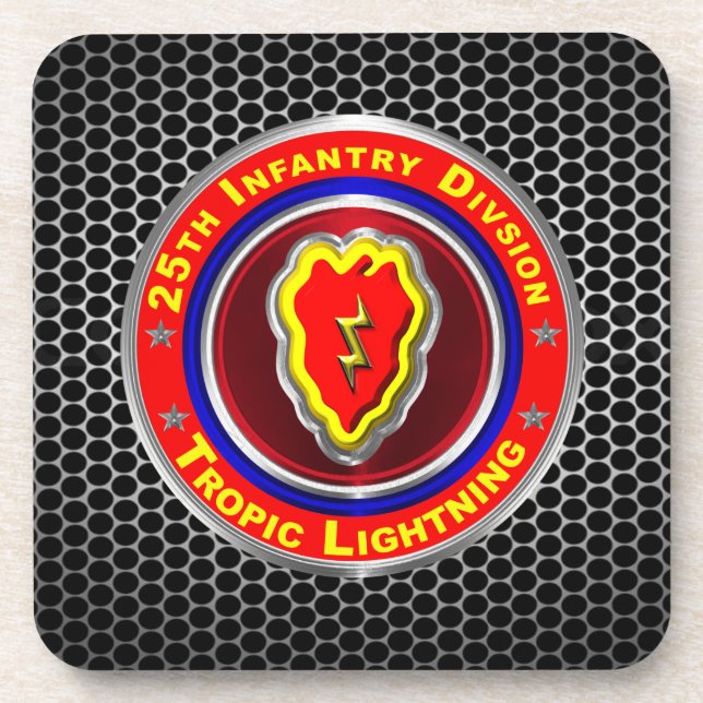 25th Infantry Division Tropic Lightning Coaster (Front)