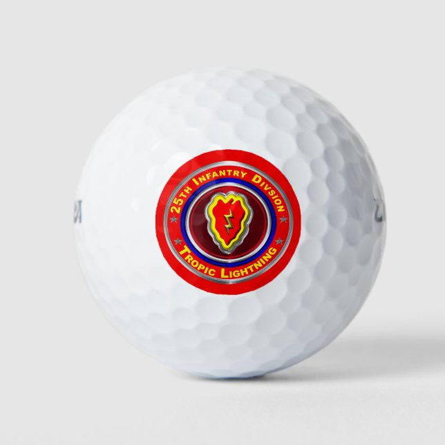 25th Infantry Division “Tropic Lightning” Golf Balls (Front)