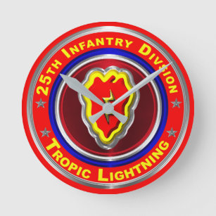 25th Infantry Division “Tropic Lightning” Round Clock