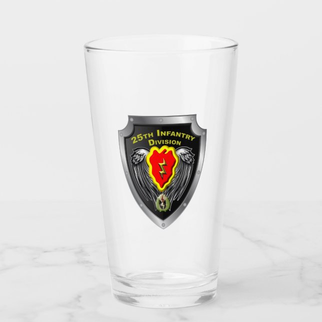 25th Infantry Division “Tropic Lightning” Shield Glass (Front)