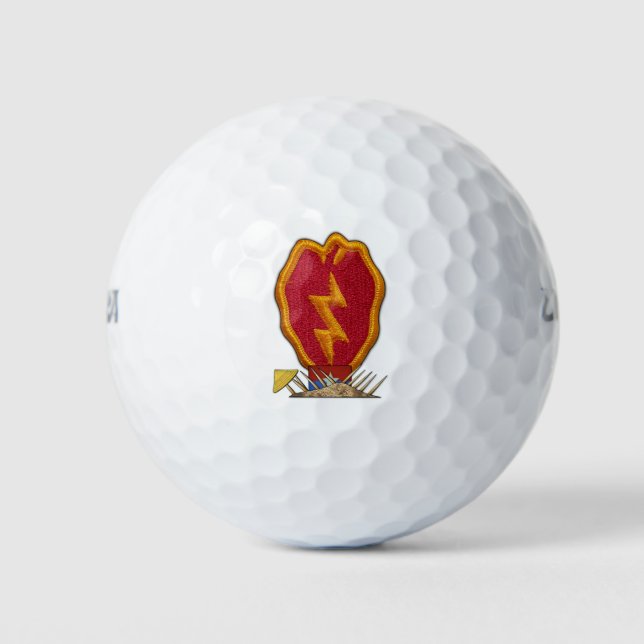 25th infantry division vietnam nam veterans vets golf balls (Front)