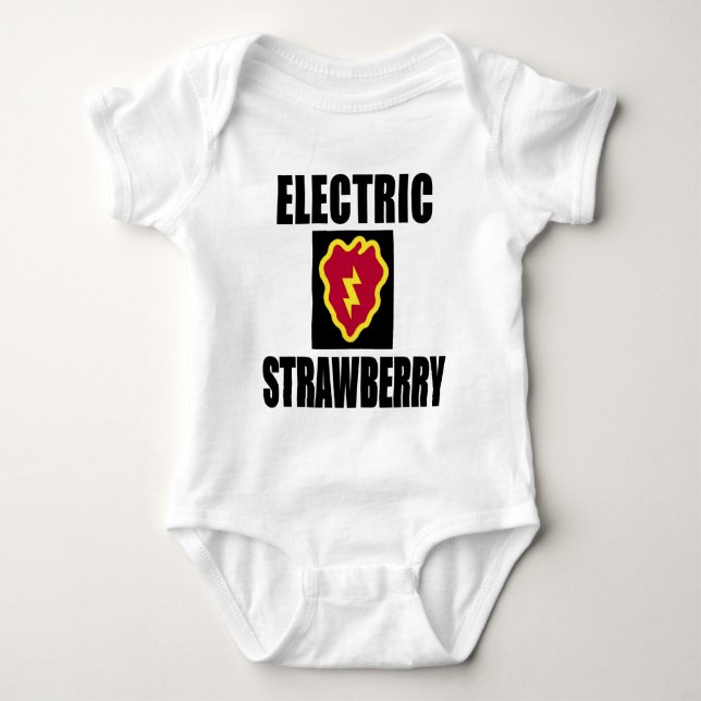 25TH INFANTRY ELECTRIC STRAWBERRY BABY BODYSUIT (Front)