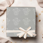 25th or Other Wedding Anniversary Personalised Wrapping Paper<br><div class="desc">Traditional Silver and White Border - Perfect gift for parents or grandparents. A keepsake that you can customise.</div>