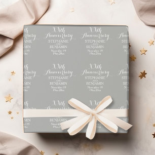 25th or Other Wedding Anniversary Personalised Wrapping Paper