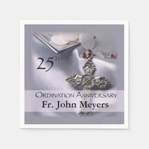 25th Ordination Anniversary Cross Host Napkin
