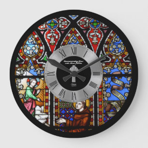 25th Ordination Anniversary Stained Glass Custom Large Clock
