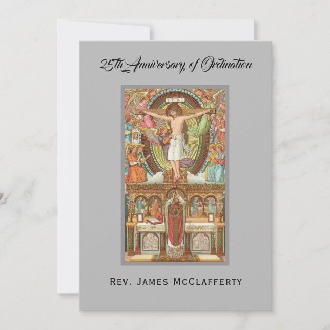  25th Priest Ordination Anniversary Jubilee Invitation (Front)