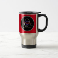 25th Red Travel Mug