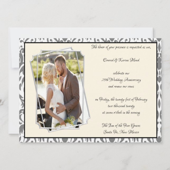 25th Silver Anniversary Celebration Invitation (Front)