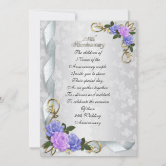25th Silver anniversary invitation