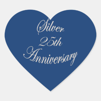 25th Silver Anniversary Logo Heart Sticker