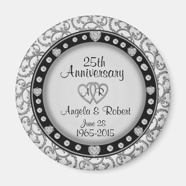 25th Silver Anniversary Magnet (Front)