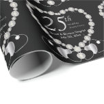 *25th Silver Anniversary Personalise Wrapping Paper<br><div class="desc">25th Silver Anniversary Gift Wrapping Paper ready for you to personalise by clicking on the Customise button. ⭐This Product is 100% Customisable. Graphics and / or text can be added, deleted, moved, resized, changed around, rotated, etc... 99% of my designs in my store are done in layers. This makes it...</div>