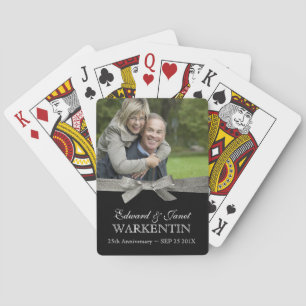 25th Silver Anniversary Photo Keepsake Playing Cards
