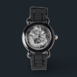 25th Silver Anniversary Photo Keepsake Watch<br><div class="desc">Upload your own favourite photograph of you and your significant other to create a personalised keepsake. Resize and position as needed to fill the watch face. Perfect for silver anniversaries (25th) or to celebrate weddings or engagements. Sample image was purchased from dreamstime.com and is for illustration purposes only. Choose from...</div>