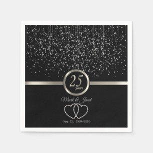 25th Silver Anniversary Starlights Napkin