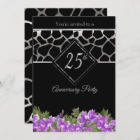 25th Silver Anniversary with Lavender Floral