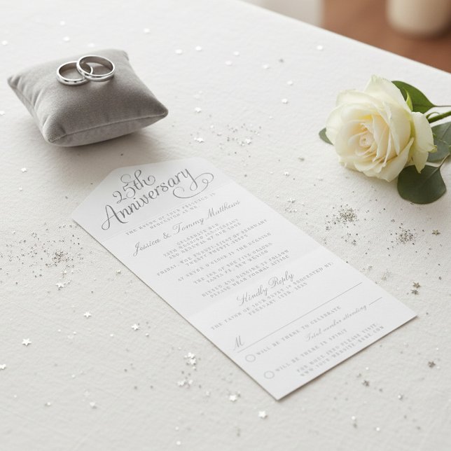 25th Silver Wedding Anniversary All In One Invitation (Creator Uploaded)