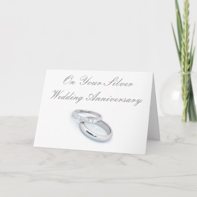 25TH Silver Wedding Anniversary Card (Front)