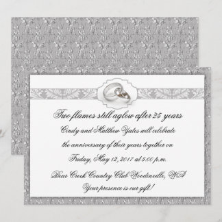 25th Silver Wedding Anniversary Celebration Invitation