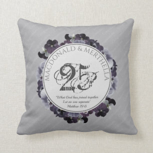 25th SILVER Wedding Anniversary Christian Cushion