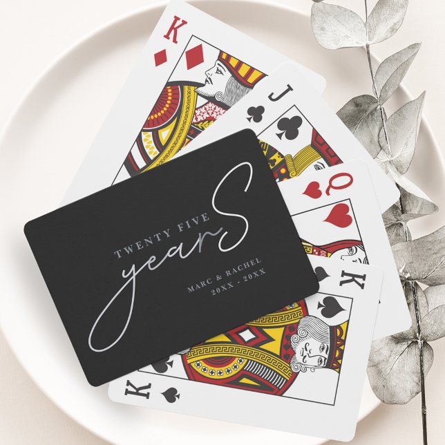 25th Silver Wedding Anniversary Favors Playing Cards (Creator Uploaded)