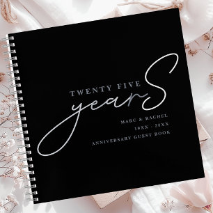 25th Silver Wedding Anniversary Guest Book