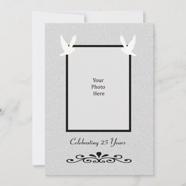 25th Silver Wedding Anniversary Invitation (Front)