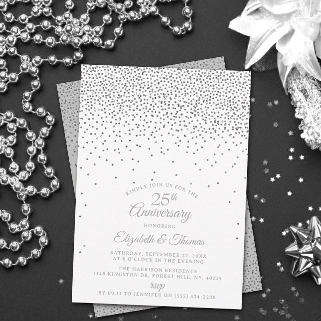 25th Silver Wedding Anniversary Invitation (Creator Uploaded)