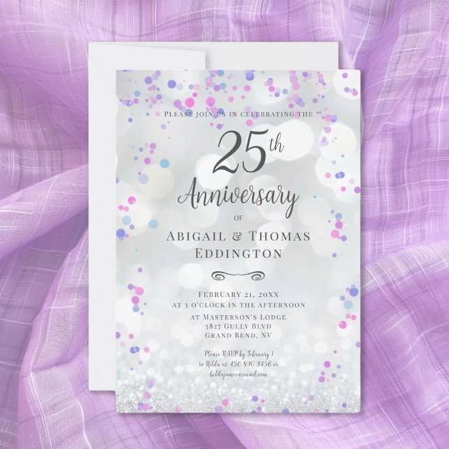 25th Silver Wedding Anniversary Invitation (25th Silver Wedding Anniversary Invitation
)