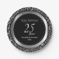 25th Silver Wedding Anniversary | Leopard Pattern