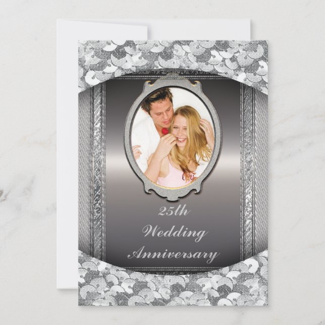 25th Silver Wedding Anniversary Party Invitation (Front)
