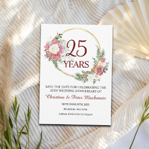 25th Silver Wedding Anniversary  Save The Date