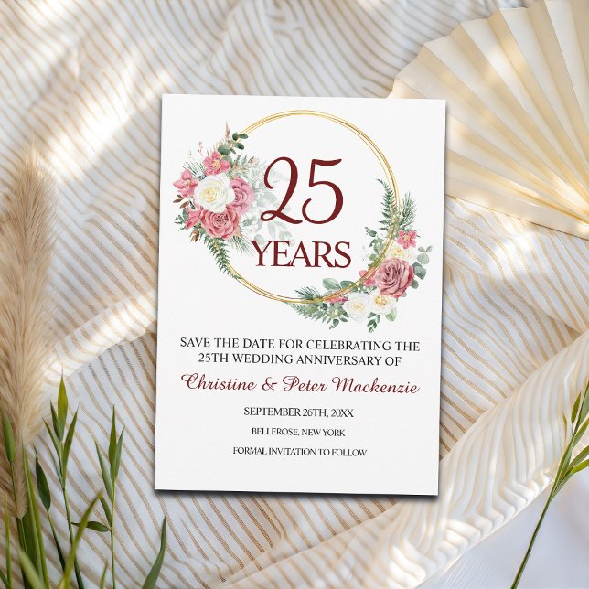 25th Silver Wedding Anniversary  Save The Date (Creator Uploaded)