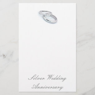 25TH Silver Wedding Anniversary Stationery